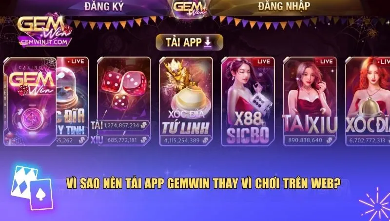 Tải App Gemwin Tải app Gemwin mở ra nhiều ưu đãi độc quyền cùng trải nghiệm mượt mà